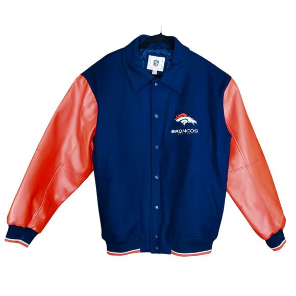 Vintage NFL Denver Broncos Men's Wool Blend Varsity Jacket Coat Snap Size XL - Picture 9 of 9